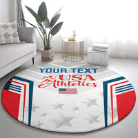 Custom USA Athletics Round Carpet 2024 United States Champions Proud