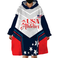Custom USA Athletics Wearable Blanket Hoodie 2024 United States Champions Proud - Wonder Print Shop