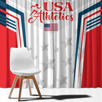 Custom USA Athletics Window Curtain 2024 United States Champions Proud - Wonder Print Shop
