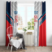Custom USA Athletics Window Curtain 2024 United States Champions Proud - Wonder Print Shop