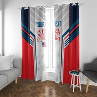Custom USA Athletics Window Curtain 2024 United States Champions Proud - Wonder Print Shop