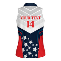 Custom USA Athletics Women Sleeveless Polo Shirt 2024 United States Champions Proud - Wonder Print Shop