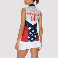 Custom USA Athletics Women Sleeveless Polo Shirt 2024 United States Champions Proud - Wonder Print Shop