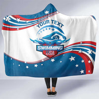 Personalized USA Swimming Hooded Blanket 2024 We Are The Champions
