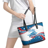 Personalized USA Swimming Leather Tote Bag 2024 We Are The Champions - Wonder Print Shop