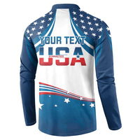 Personalized USA Gymnastics Button Sweatshirt 2024 United States Flag Curve Style - Wonder Print Shop