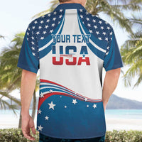 Personalized USA Gymnastics Hawaiian Shirt 2024 United States Flag Curve Style - Wonder Print Shop