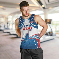 Personalized USA Gymnastics Men Tank Top 2024 United States Flag Curve Style - Wonder Print Shop