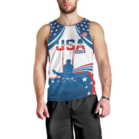 Personalized USA Gymnastics Men Tank Top 2024 United States Flag Curve Style - Wonder Print Shop