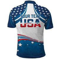 Personalized USA Gymnastics Polo Shirt 2024 United States Flag Curve Style - Wonder Print Shop