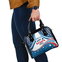 Personalized USA Gymnastics Shoulder Handbag 2024 United States Flag Curve Style