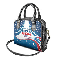 Personalized USA Gymnastics Shoulder Handbag 2024 United States Flag Curve Style
