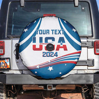 Personalized USA Gymnastics Spare Tire Cover 2024 United States Flag Curve Style - Wonder Print Shop
