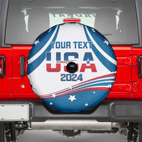 Personalized USA Gymnastics Spare Tire Cover 2024 United States Flag Curve Style - Wonder Print Shop