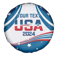 Personalized USA Gymnastics Spare Tire Cover 2024 United States Flag Curve Style - Wonder Print Shop