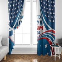 Personalized USA Gymnastics Window Curtain 2024 United States Flag Curve Style - Wonder Print Shop
