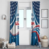Personalized USA Gymnastics Window Curtain 2024 United States Flag Curve Style - Wonder Print Shop