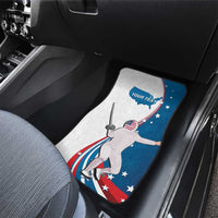Personalized USA Fencing Car Mats 2024 United States Flag Curve Style - Wonder Print Shop
