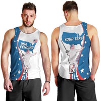 Personalized USA Fencing Men Tank Top 2024 United States Flag Curve Style - Wonder Print Shop