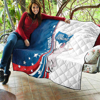 Personalized USA Fencing Quilt 2024 United States Flag Curve Style - Wonder Print Shop