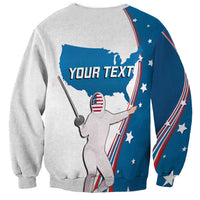 Personalized USA Fencing Sweatshirt 2024 United States Flag Curve Style - Wonder Print Shop