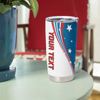 Personalized USA Fencing Tumbler Cup 2024 United States Flag Curve Style - Wonder Print Shop