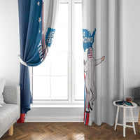 Personalized USA Fencing Window Curtain 2024 United States Flag Curve Style - Wonder Print Shop