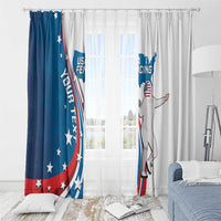Personalized USA Fencing Window Curtain 2024 United States Flag Curve Style - Wonder Print Shop