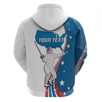 Personalized USA Fencing Zip Hoodie 2024 United States Flag Curve Style - Wonder Print Shop