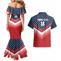 Custom USA Shooting Couples Matching Mermaid Dress and Hawaiian Shirt 2024 Sporty Style - Wonder Print Shop