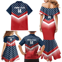 Custom USA Shooting Family Matching Mermaid Dress and Hawaiian Shirt 2024 Sporty Style - Wonder Print Shop
