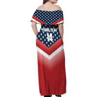Custom USA Shooting Family Matching Off Shoulder Maxi Dress and Hawaiian Shirt 2024 Sporty Style - Wonder Print Shop