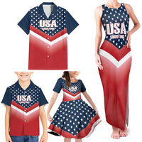 Custom USA Shooting Family Matching Tank Maxi Dress and Hawaiian Shirt 2024 Sporty Style - Wonder Print Shop