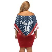 Custom USA Shooting Off Shoulder Short Dress 2024 Sporty Style - Wonder Print Shop