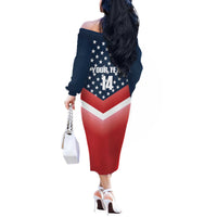 Custom USA Shooting Off The Shoulder Long Sleeve Dress 2024 Sporty Style - Wonder Print Shop