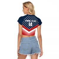 Custom USA Shooting Raglan Cropped T Shirt 2024 Sporty Style - Wonder Print Shop