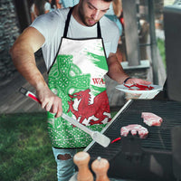 Grunge Green Wales Apron Celtic Cross Welsh Red Dragon - Wonder Print Shop