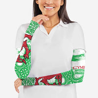 Grunge Green Wales Arm Sleeves Celtic Cross Welsh Red Dragon - Wonder Print Shop