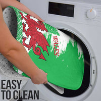 Grunge Green Wales Bathroom Set Celtic Cross Welsh Red Dragon - Wonder Print Shop