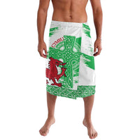 Grunge Green Wales Lavalava Celtic Cross Welsh Red Dragon - Wonder Print Shop