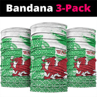 Grunge Green Wales Neck Gaiter Celtic Cross Welsh Red Dragon LT14
