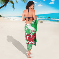 Grunge Green Wales Sarong Celtic Cross Welsh Red Dragon - Wonder Print Shop