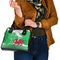 Grunge Green Wales Shoulder Handbag Celtic Cross Welsh Red Dragon - Wonder Print Shop