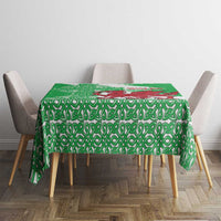 Grunge Green Wales Tablecloth Celtic Cross Welsh Red Dragon - Wonder Print Shop