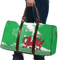Grunge Green Wales Travel Bag Celtic Cross Welsh Red Dragon - Wonder Print Shop