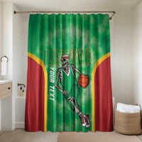Lithuania Tie Dye Basketball Custom Bathroom Set Lietuva Skeleton Green - Wonder Print Shop