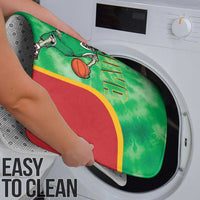 Lithuania Tie Dye Basketball Custom Bathroom Set Lietuva Skeleton Green - Wonder Print Shop