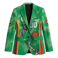 Lithuania Tie Dye Basketball Custom Blazer Lietuva Skeleton Green - Wonder Print Shop