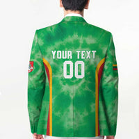 Lithuania Tie Dye Basketball Custom Blazer Lietuva Skeleton Green - Wonder Print Shop