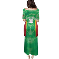 Lithuania Tie Dye Basketball Custom Family Matching Puletasi and Hawaiian Shirt Lietuva Skeleton Green - Wonder Print Shop